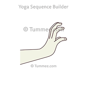 arms extended flexed fingers close up (Anguli Shakti Vikasaka A Close Up)