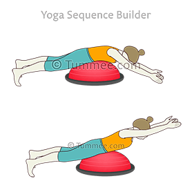 Back Extension Exercise Arms Extended Bosu Ball Yoga| Yoga Sequences ...