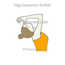 backbend prayer hands close up (Anuvittasana Namaste Hands Close Up)