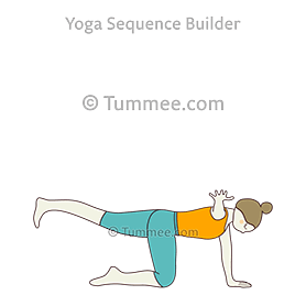 balancing table top pose arm side (Dandayamana Bharmanasana Parsva Bahu)