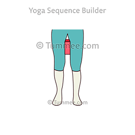 block between thighs close up