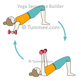 Bridge Fly Exercise Weights Yoga (Setubandha Sarvangasana Fly Exercise ...
