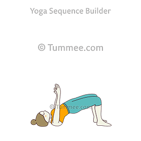 bridge pose variation hands up (Setubandha Sarvangasana Variation Hands Up)