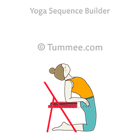 camel pose forearms chair (Ustrasana Bahu Chair)