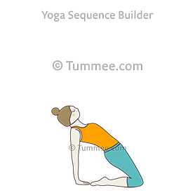 camel pose variation hands floor fingers forward (Ustrasana Variation Hasta Floor Fingers Forward)