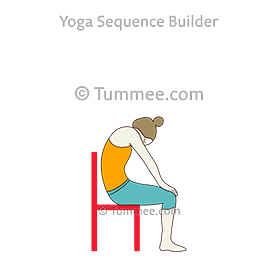 cat pose variation chair (Marjaryasana Variation Chair)