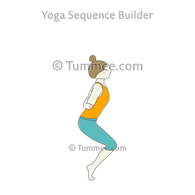 chair pose on tiptoes variation back bound hands (Utkatasana On Tiptoes Variation Paschima Baddha Hasta)