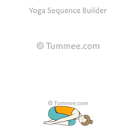 child pose variation head turned (Balasana Variation Head Turned)