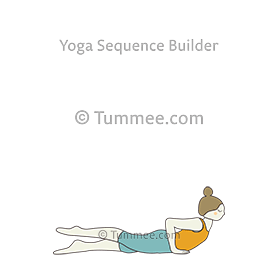 cobra pose variation elbows leg (Bhujangasana Variation Elbows Leg)