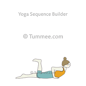 cobra pose variation elbows one knee (Bhujangasana Variation Elbows One Knee)