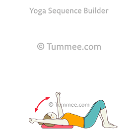 constructive rest pose fist alternate movement head back backmitra (Savasana Nata Pada Mushti Alternate Movement Sirsa Prshtha Backmitra)