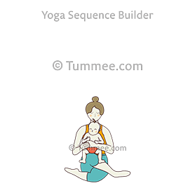 cow face pose knee baby (Gomukhasana Janu Baby)