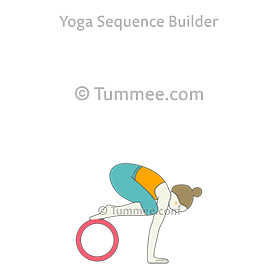 crane pose toes wheel (Bakasana Padanguli Wheel)