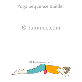 crocodile pose hip block (Makarasana Hip Block)