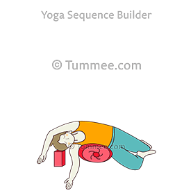 Restorative yoga: with deer pose bolster variation is a yoga sequence which has 19 poses...