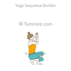 eagle pose squat (Utkata Garudasana)