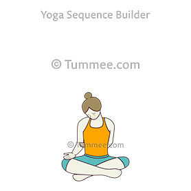 easy pose bound arm neck stretch (Sukhasana Baddha Hasta Greeva Stretch)