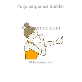 eye exercise thumb to nose close up