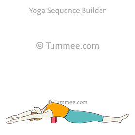fish pose blocks arms extended back (Matsyasana Blocks Utthita Hasta Back)