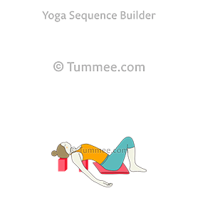 Fiskpositionsblock med böjda knän (Matsyasana Block med böjda knän)