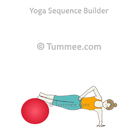 forearm side plank pose on ball (Forearm Vasisthasana On Ball)