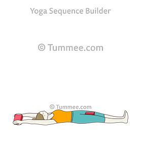 full body stretch pose hands thighs block (Supta Utthita Tadasana Hasta Thighs Block)