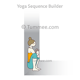 garland pose back wall (Malasana Back Wall)