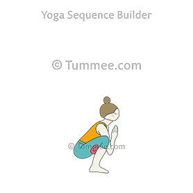 garland pose blanket under knees (Malasana Blanket Under Knees)