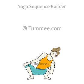 garland pose half broken wing (Malasana Ardha Avabhinna Pakshakasana)