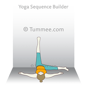half belly twist pose legs wall (Ardha Jathara Parivartanasana Pada Wall)