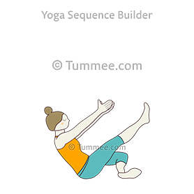 half bound angle half boat pose (Eka Pada Baddha Konasana Eka Pada Navasana)