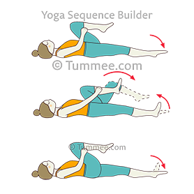 half wind release pose foot flow (Ardha Pawanmuktasana Pada Vinyasa)