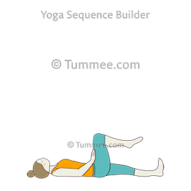 half wind release pose hands hips (Ardha Pavan Muktasana Hasta Kati)