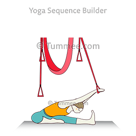 Head To Knee Pose Hands Trapeze Aerial (Janu Sirsasana Hasta Trapeze ...