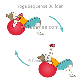 Incline Chest Press Exercise Weights Stability Ball Relaxing-Poses ...