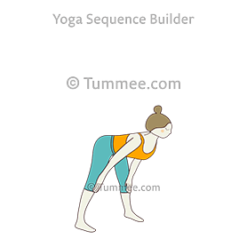 intense leg stretch pose variation hands on knees (Prasarita Padottanasana Variation Hands On Knees)