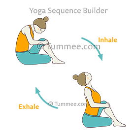 knee up seated cat cow pose (Janu Upari Upavishta Bitilasana Marjaryasana)