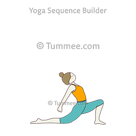 low lunge pose yoga mudra (Anjaneyasana Yoga Mudra)