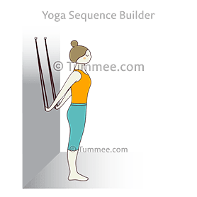 Back Should Rise Rope Mountain Pose Arms Backwards Ropes (Tadasana Hasta Backwards Ropes ...