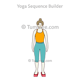 mountain pose feet apart on blocks (Tadasana Pada Prasarita Blocks)