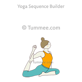 one footed king pigeon pose prep (Eka Pada Rajakapotasana Prep)