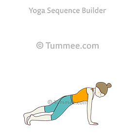 plank pose one knee bent (Phalakasana One Knee Bent)