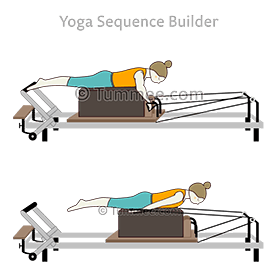 ストラップを引く T アーム エクササイズ ボックス ピラティス