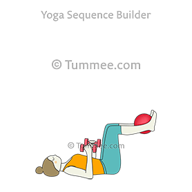 raised legs pose knees bent legs ball arms weights (Uttana Padasana Nata Janu Pada Ball Hasta Weights)