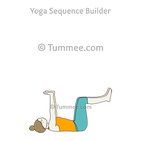 raised legs pose knees bent variation (Uttana Padasana Nata Janu Variation)