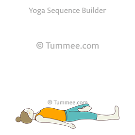 reclined mountain pose pigeon leg (Supta Tadasana Pada Sucirandhrasana)