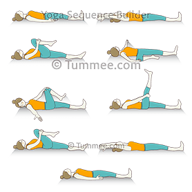 reclined yoga sequence variation