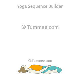 reclining hero pose variation hands on thighs (Supta Virasana Variation Hands On Thighs)