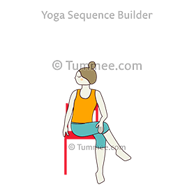 revolved seated eagle pose chair (Parivrtta Upavistha Garudasana Chair)