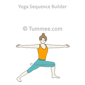 revolved warrior pose i arms side open twist (Parivrtta Virabhadrasana I Parsva Bahu Open Twist)